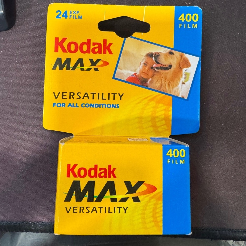 Kodak MAX Versatility 400 Speed 35mm Color Print Film 24 Exposures Expired 2004